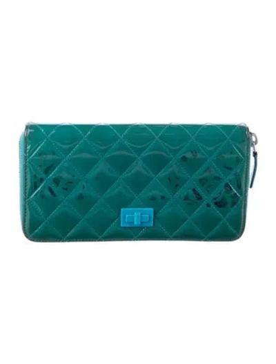 Pre-owned Chanel 2014-2015 Reissue Wallet In Green