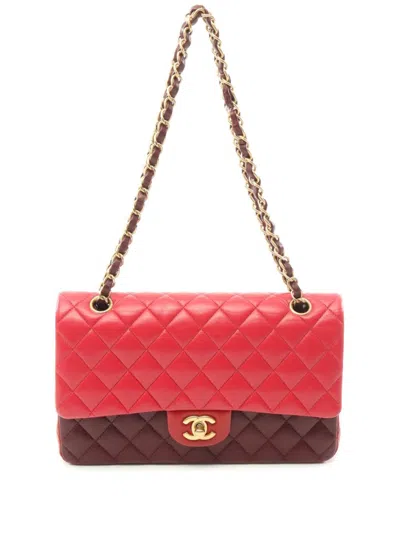 Pre-owned Chanel 2015-2016 Classic 11.12 Shoulder Bag In Red