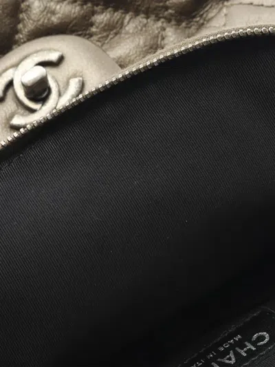 Pre-owned Chanel 2015-2016 Leather Drawstring Backpack In Brown