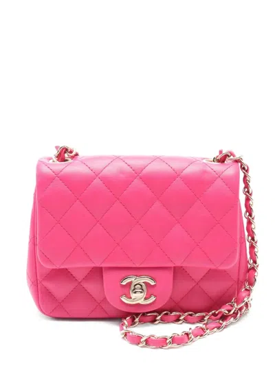 Pre-owned Chanel 2015-2016 Mini Quilted Tote Bag In Pink