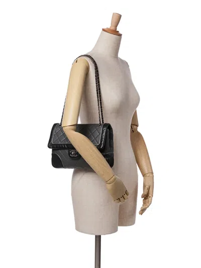 Pre-owned Chanel 2015-2016 Paris-salzburg Medium Lambskin Tyrolean Flap Shoulder Bag