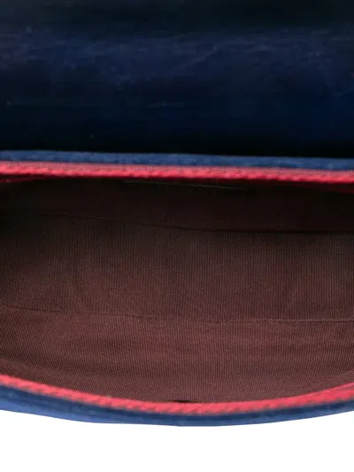 Pre-owned Chanel 2015-2016 Paris Salzburg Quilted Glazed Calfskin And Felt Edelweiss Flower Cc Flap Shoulder Bag In Blue