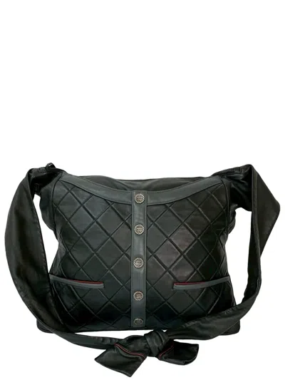 Pre-owned Chanel 2015-2016 Quilted Lambskin Girl Bag Crossbody Bag In Black