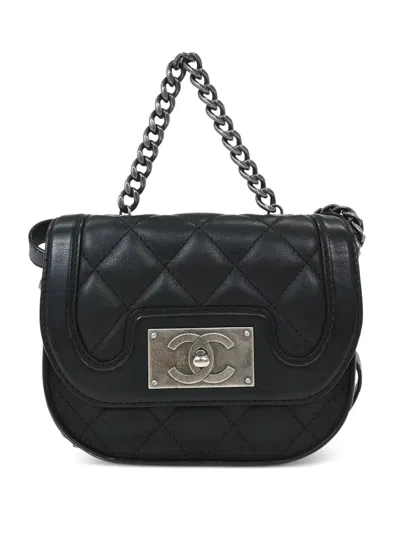 Pre-owned Chanel 2015-2016 Quilted Shoulder Bag In Black