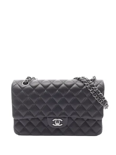 Pre-owned Chanel 2015-2016 Small Classic Caviar Double Flap Shoulder Bag In Black
