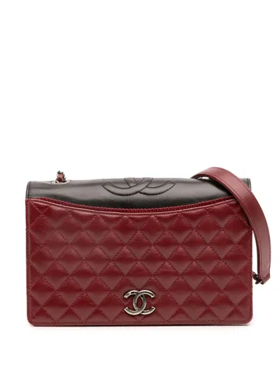 Pre-owned Chanel 2015-2016 Small Quilted Lambskin Ballerine Flap Bag Crossbody Bag In Red