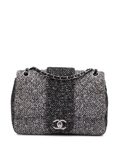 Pre-owned Chanel 2015-2016 Tweed And Sequin Elementary Chic Flap Shoulder Bag