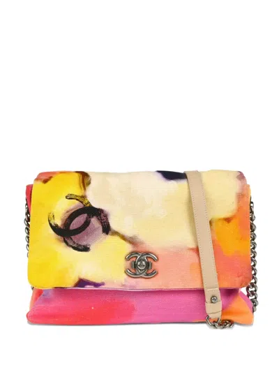 Pre-owned Chanel 2015 Abstract Floral-print Shoulder Bag
