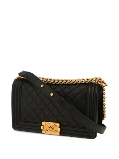 Pre-owned Chanel 2015 Boy  Shoulder Bag In Black