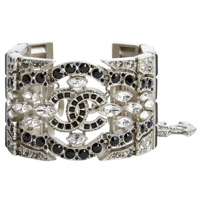 Pre-owned Chanel 2015 Brasserie Gabrie Bracelet Manchette Cc Fancy Stones Bracelet Cuff In Multi