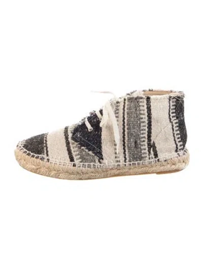 Pre-owned Chanel 2015 Canvas Espadrille Sneakers In Gray