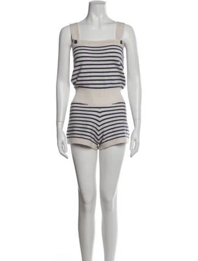 Pre-owned Chanel 2015 Cashmere Romper In Neutrals