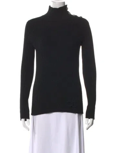 Pre-owned Chanel 2015 Cashmere Sweater In Black