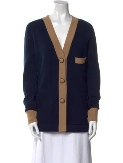 Pre-owned Chanel 2015 Cashmere Sweater In Blue