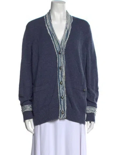 Pre-owned Chanel 2015 Cashmere Sweater In Blue