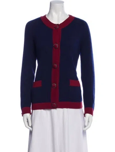 Pre-owned Chanel 2015 Cashmere Sweater In Blue