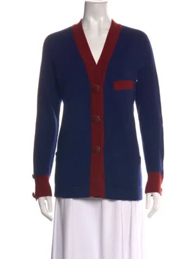 Pre-owned Chanel 2015 Cashmere Sweater In Blue