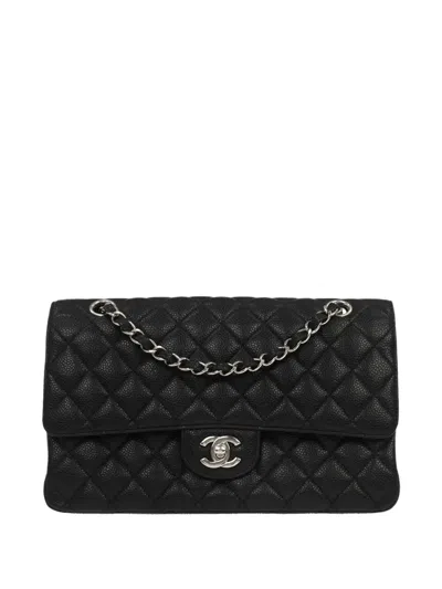 Pre-owned Chanel 2015 Classic Double Flap Shoulder Bag In Black