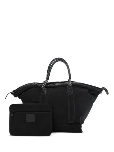 Pre-owned Chanel 2015 Diamond-quilted Duffle Bag In Black