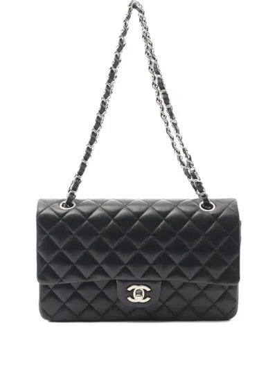 Pre-owned Chanel 2015 Double Flap Shoulder Bag In Black