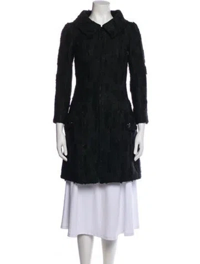 Pre-owned Chanel 2015 Faux Fur Coat In Black