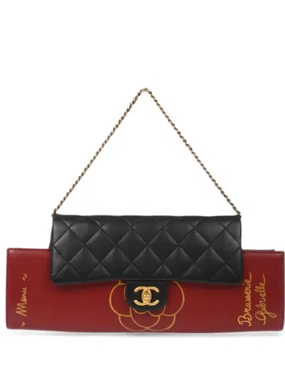 Pre-owned Chanel 2015 Gabrielle Menu Shoulder Bag In Red