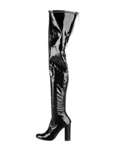 Pre-owned Chanel 2015 Interlocking Cc Logo Boots In Black