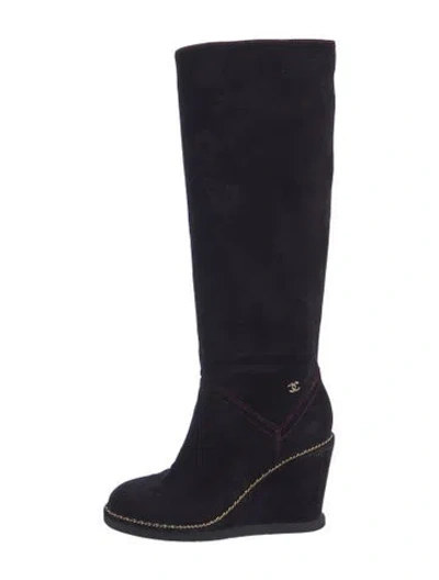 Pre-owned Chanel 2015 Interlocking Cc Logo Boots In Multi