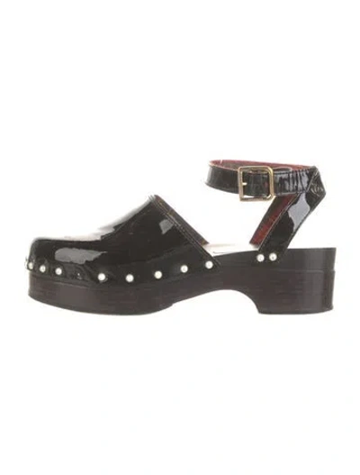 Pre-owned Chanel 2015 Interlocking Cc Logo Slingback Pumps In Black