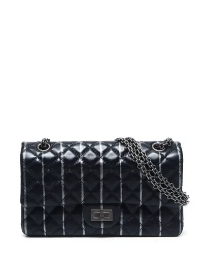 Pre-owned Chanel 2015 Medium 2.55 Reissue Shoulder Bag In Black