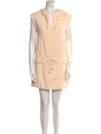 Pre-owned Chanel 2015 Mini Dress In Neutral