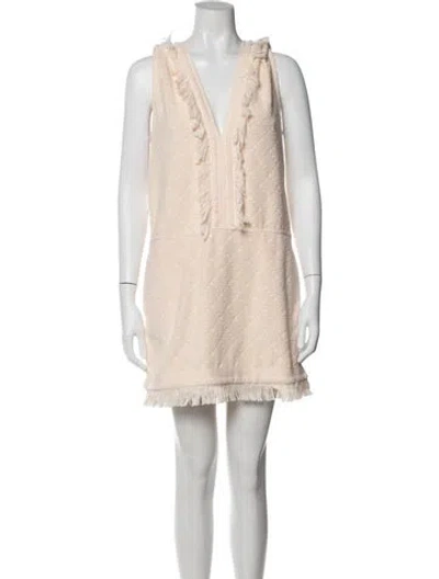 Pre-owned Chanel 2015 Mini Dress In Neutrals
