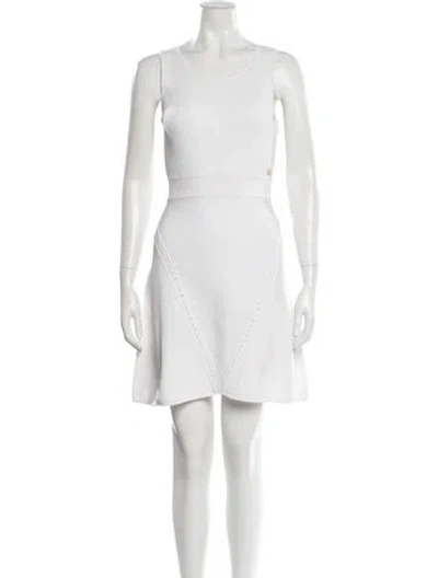 Pre-owned Chanel 2015 Mini Dress In White