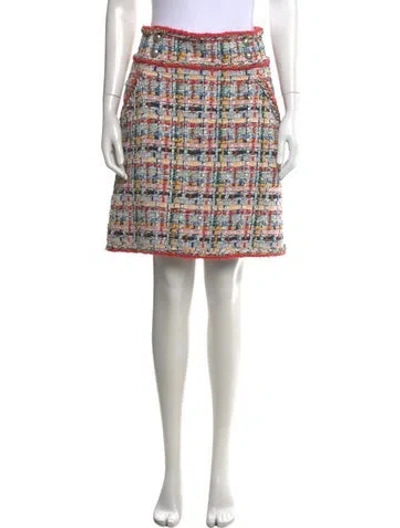 Pre-owned Chanel 2015 Mini Skirt In Neutral