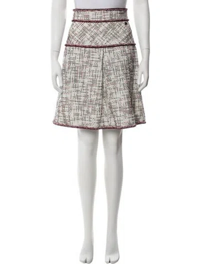 Pre-owned Chanel 2015 Mini Skirt In White
