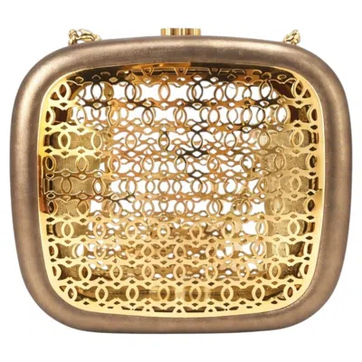 Pre-owned Chanel 2015 Moucharabieh Paris-dubai Clutch In Brown