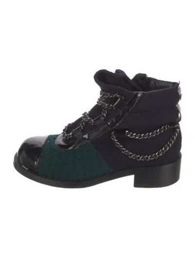 Pre-owned Chanel 2015 Paris - Salzburg Métiers D'art Collection Combat Boots In Black