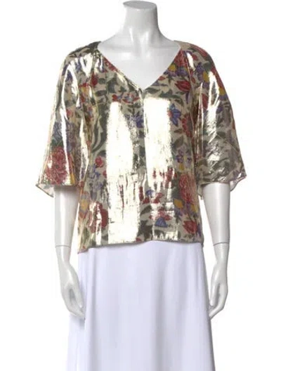 Pre-owned Chanel 2015 Paris-dubai Blouse In Multi