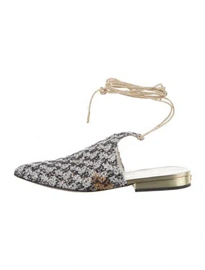 Pre-owned Chanel 2015 Paris-dubai Mules In Gold
