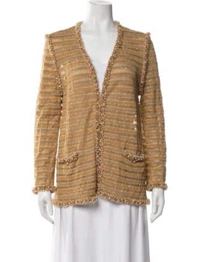 Pre-owned Chanel 2015 Paris-dubai Sweater In Gold