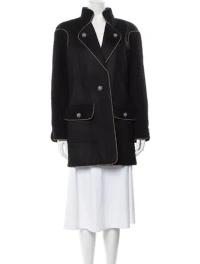 Pre-owned Chanel 2015 Paris-salzburg Coat In Black
