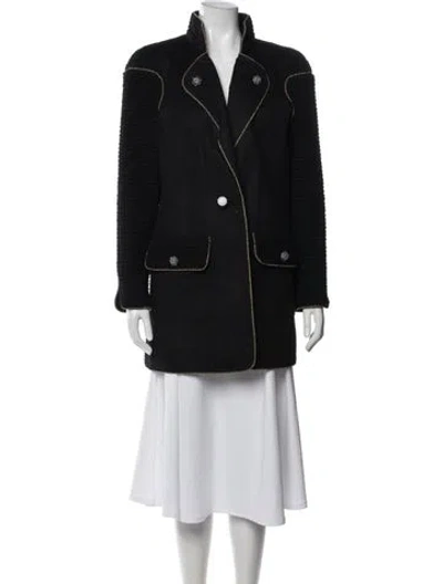 Pre-owned Chanel 2015 Paris-salzburg Coat In Black