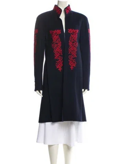 Pre-owned Chanel 2015 Paris-salzburg Coat In Blue