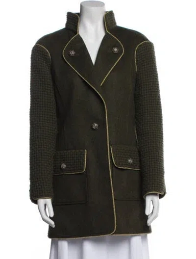 Pre-owned Chanel 2015 Paris-salzburg Coat In Green