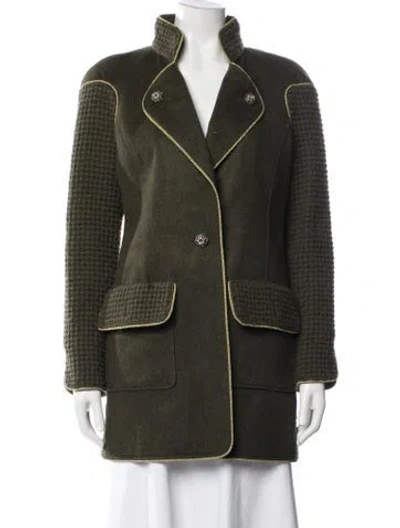 Pre-owned Chanel 2015 Paris-salzburg Coat In Green