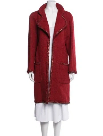 Pre-owned Chanel 2015 Paris-salzburg Coat In Metallic/red
