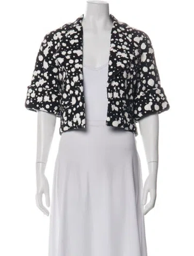 Pre-owned Chanel 2015 Patterned Jacket In Black