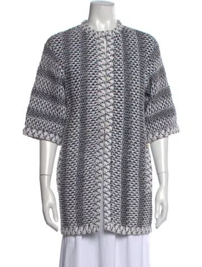 Pre-owned Chanel 2015 Patterned Sweater In Blue/white
