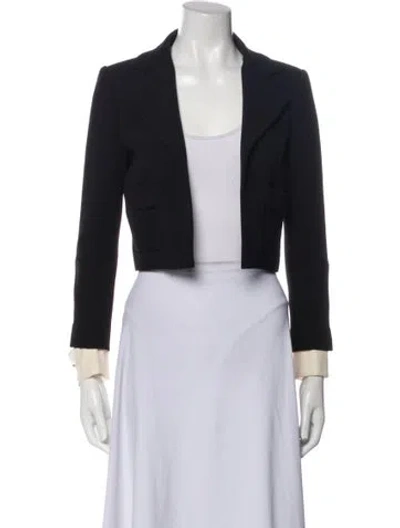 Pre-owned Chanel 2015 Silk Blazer In Black