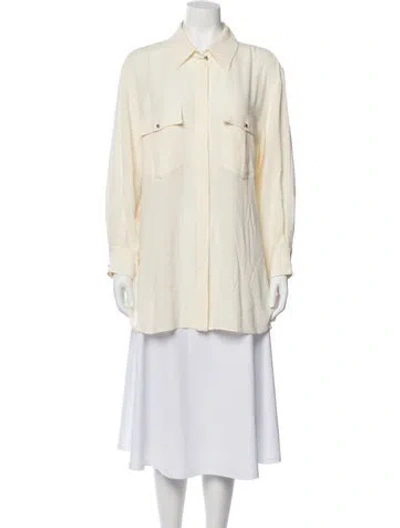Pre-owned Chanel 2015 Silk Blouse In Neutral